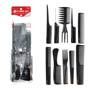 10pcs Comb Set - Black #92900