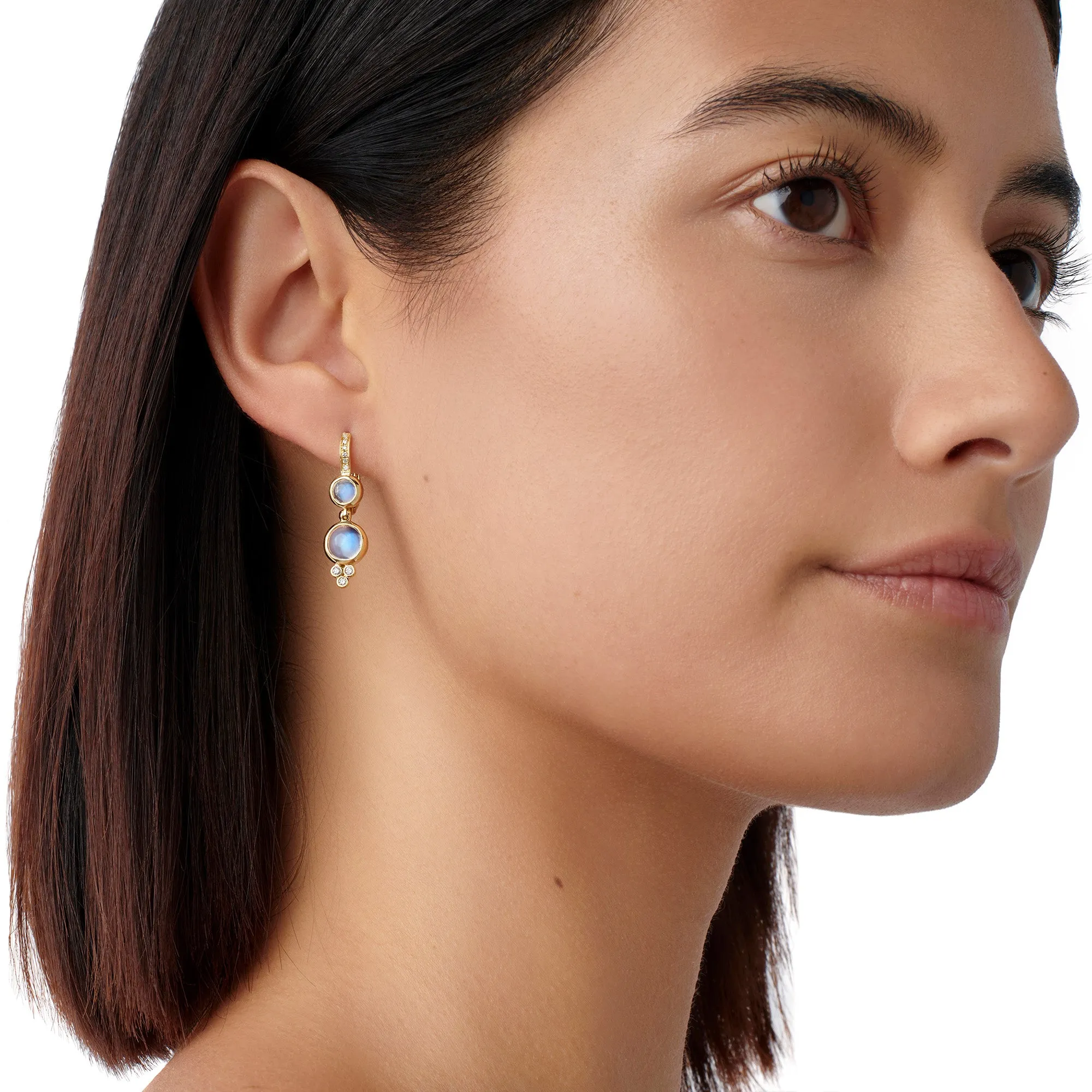 18K Lunar Drop Earrings