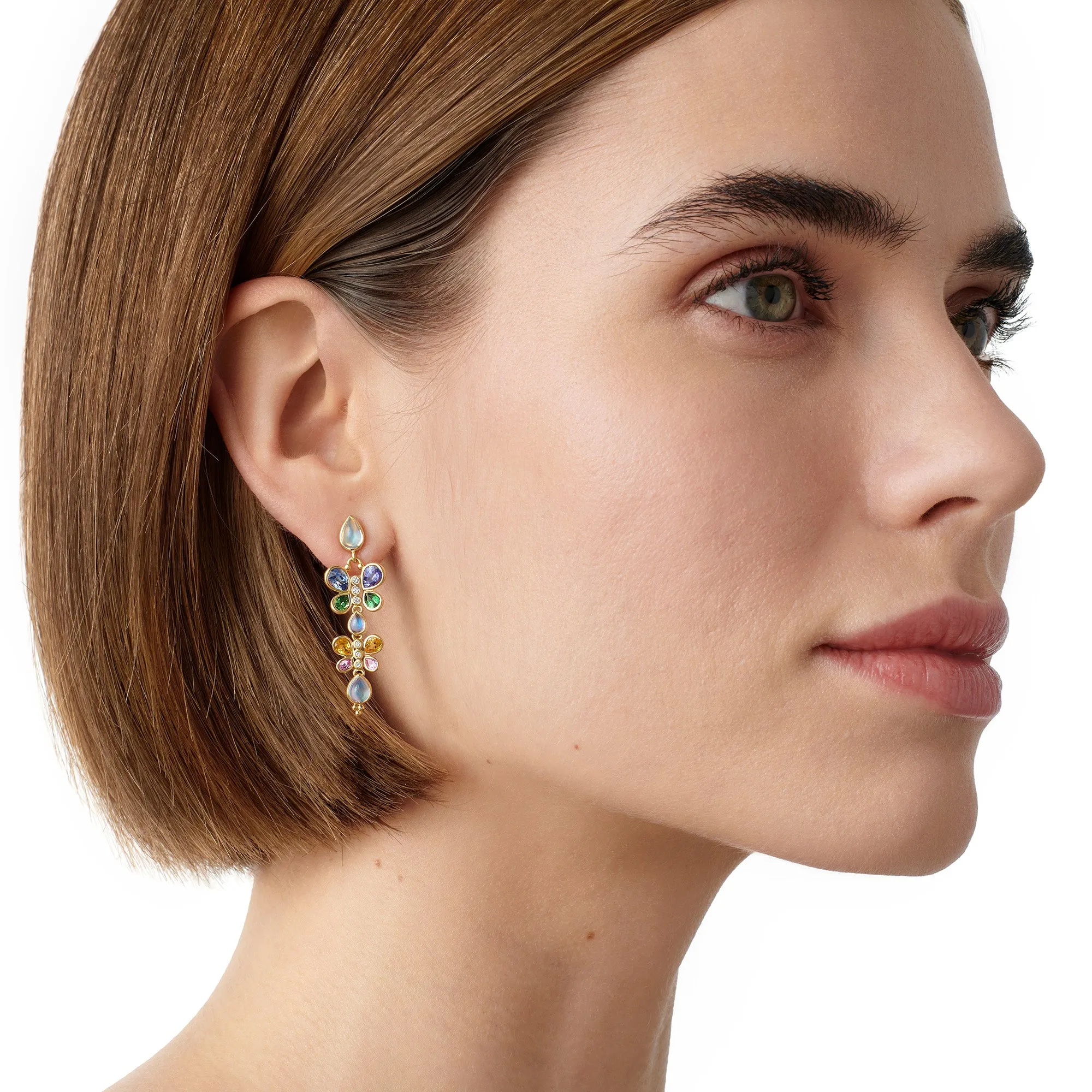 18K Precious Flutter Earrings