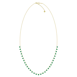 18K Yellow Gold Emerald Necklace