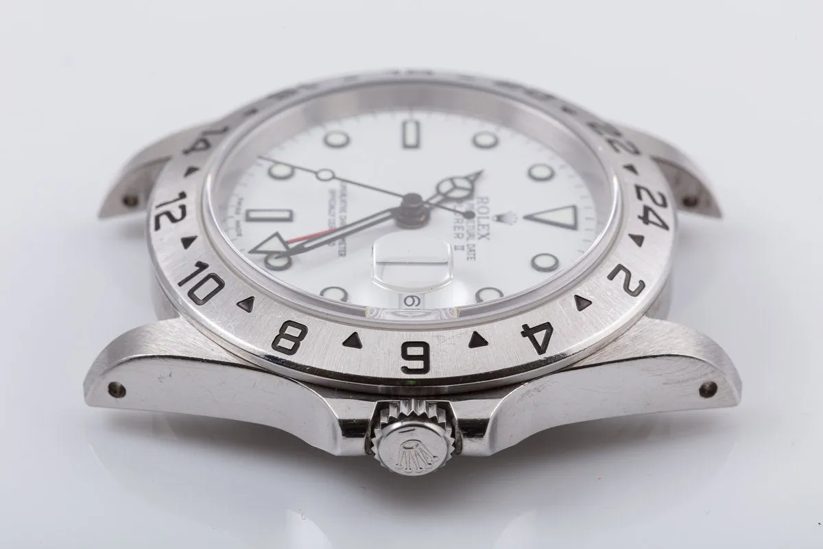 2002 Rolex Explorer II 16570 White Dial