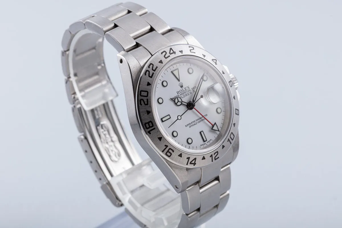 2002 Rolex Explorer II 16570 White Dial