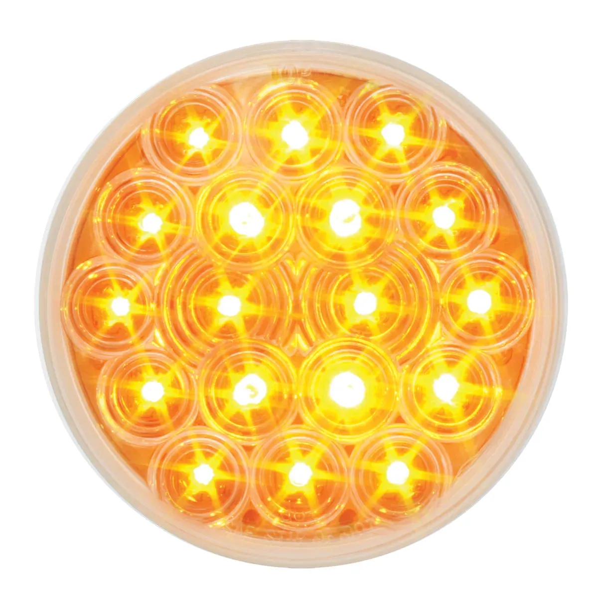 4" FLEET AMBER/CLEAR 18 LED SEALED LIGHT