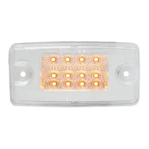 76321 RECT. SPYDER AMBER/CLEAR 8 LED FOR FL VISOR/CAB MARKER LIGHT