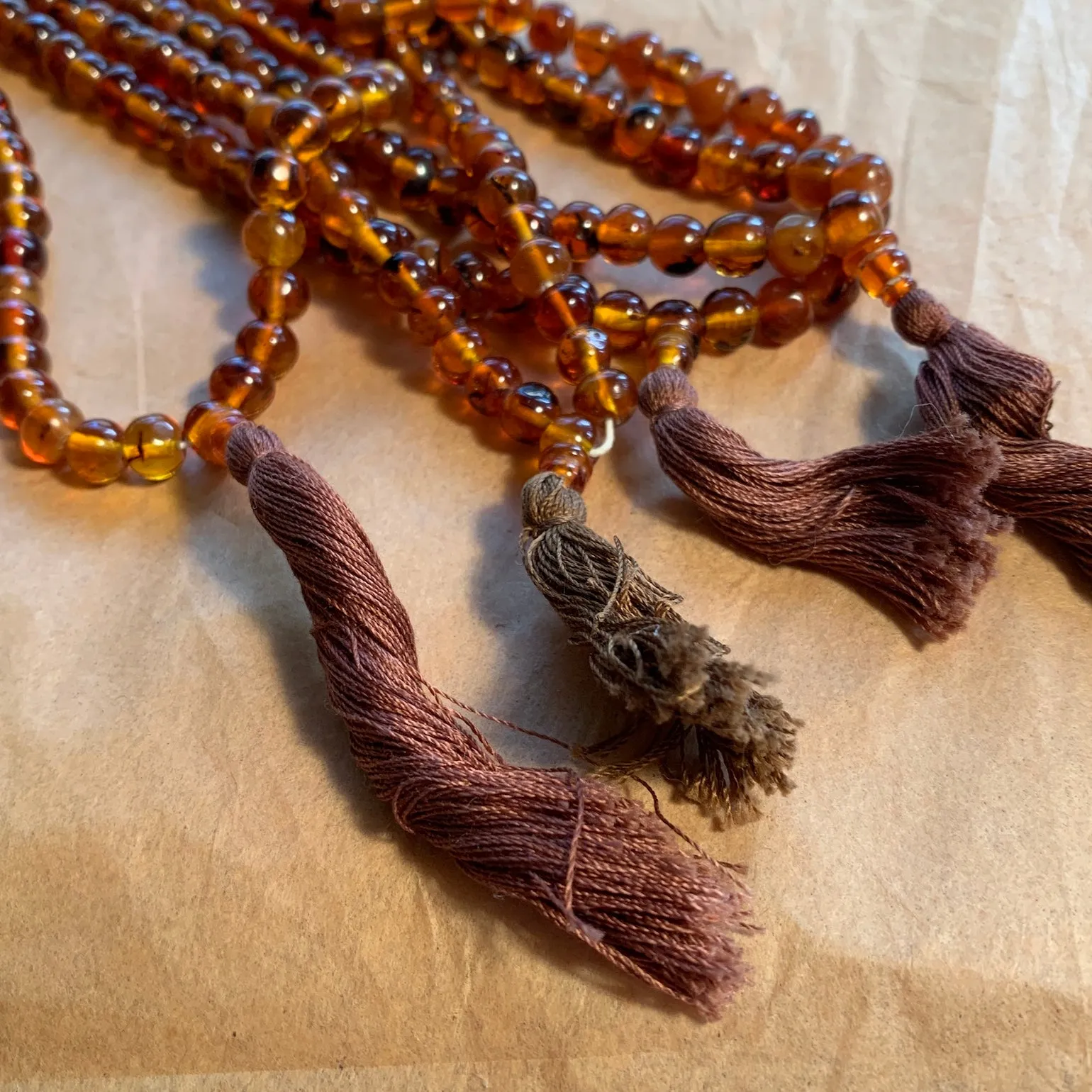 7mm Amber Hindu Mala