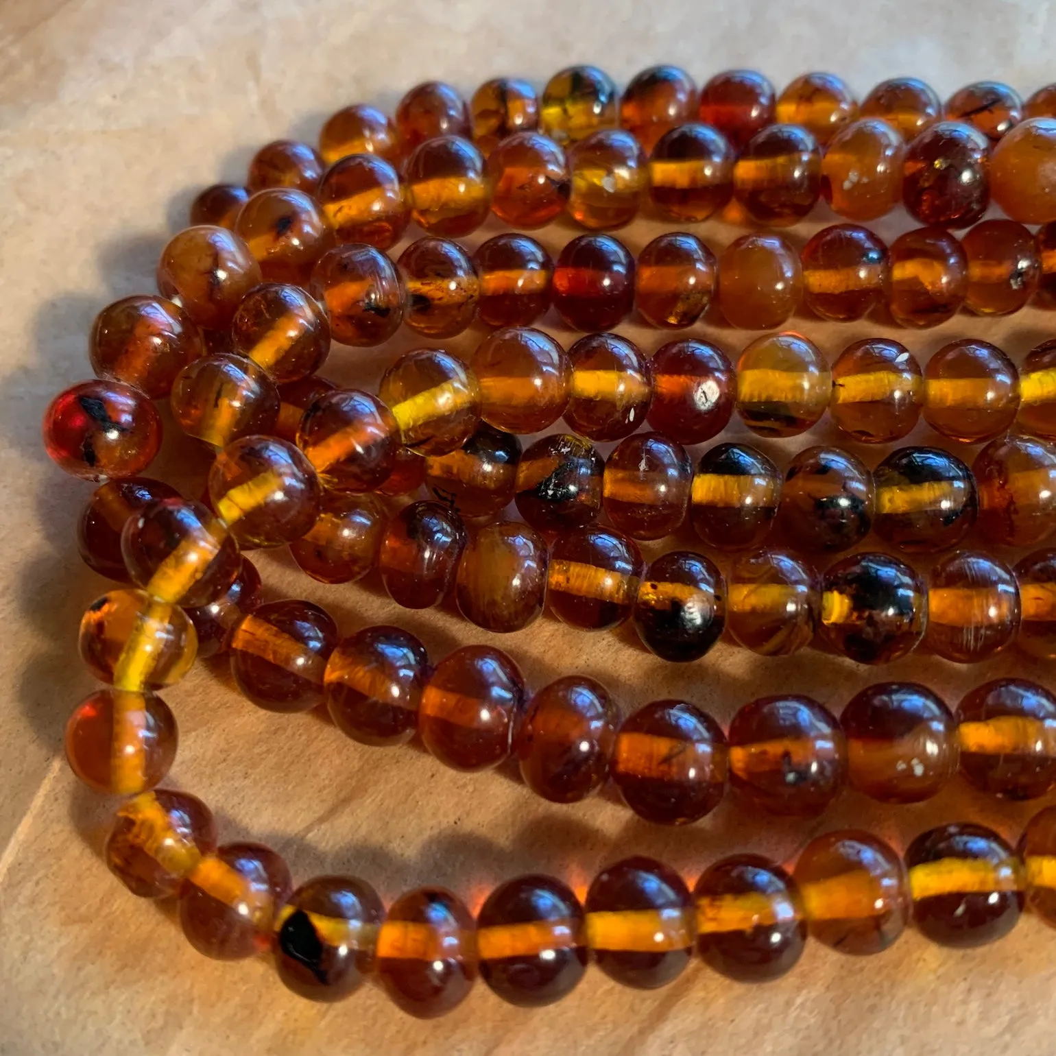 7mm Amber Hindu Mala