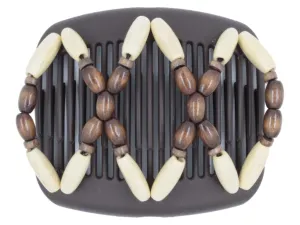 African Butterfly Hair Comb - Beada Brown 207