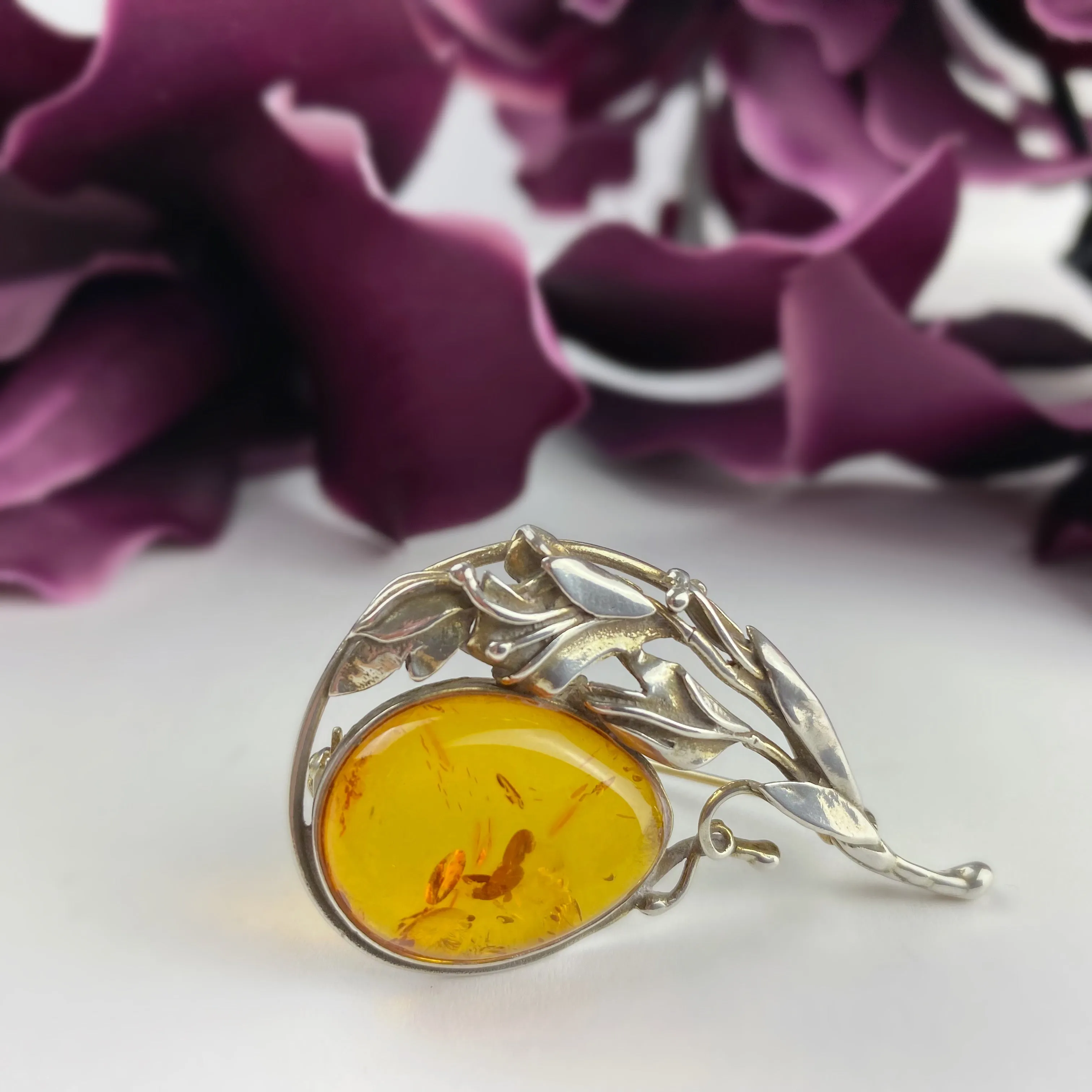 Amber Bouquet Brooch - VBR110