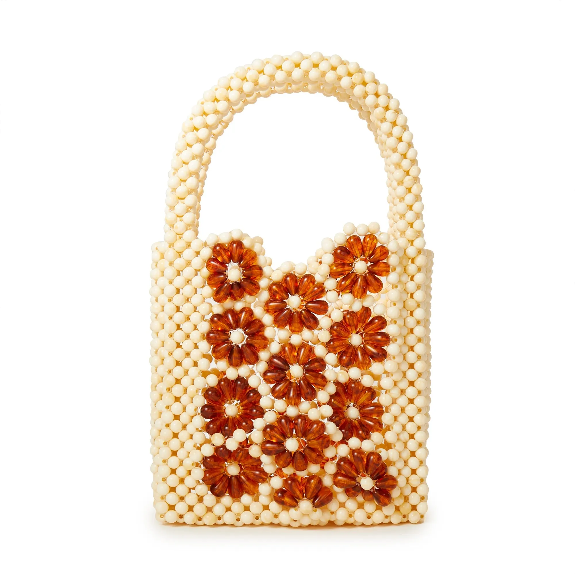 AMBER DAISY BEADED MINI BAG