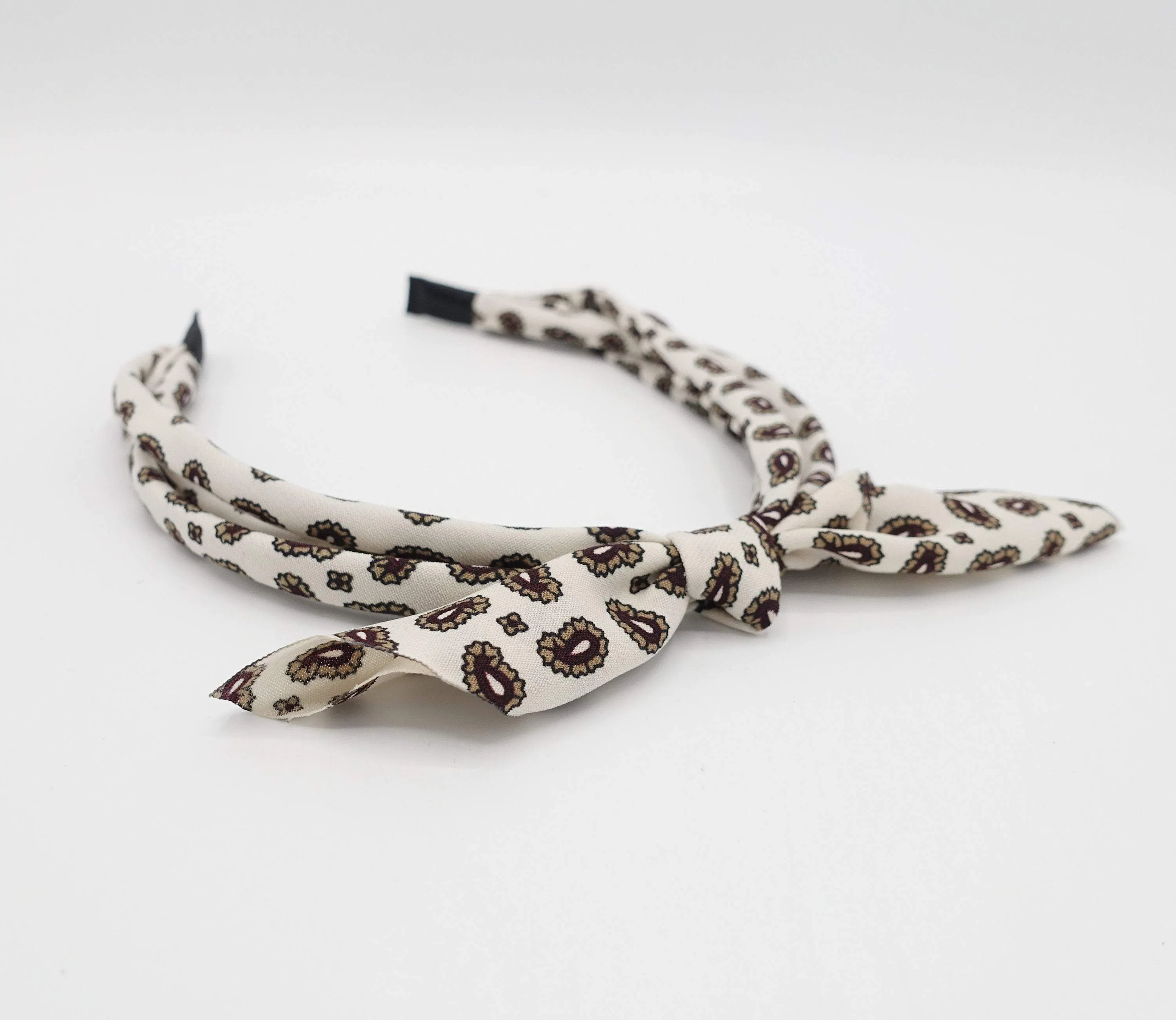 amoeba print bow knot triple fabric strand headband unique thin hairband women hair accessory