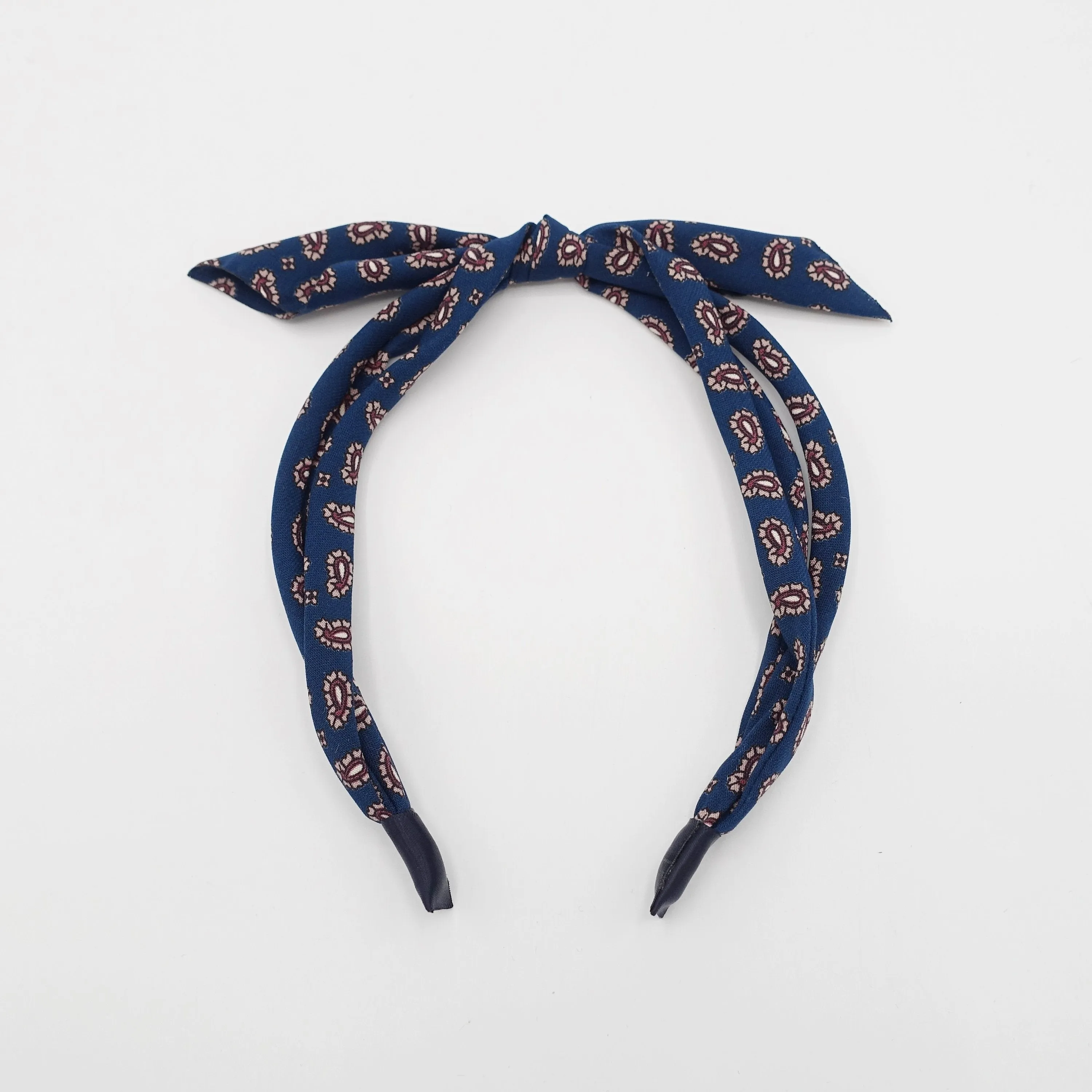 amoeba print bow knot triple fabric strand headband unique thin hairband women hair accessory