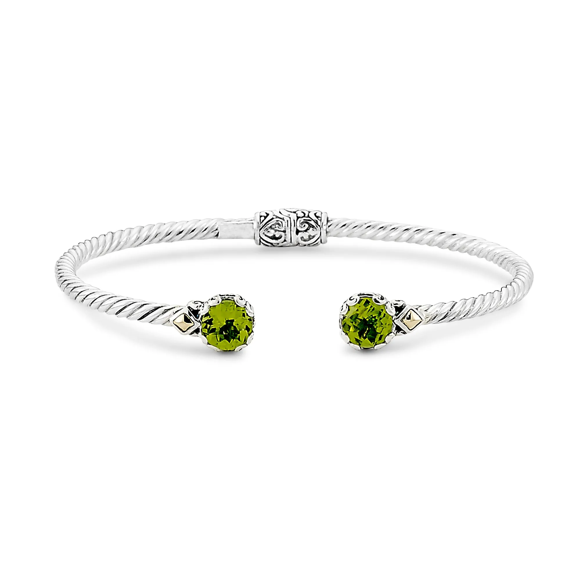 Bali Peridot Bangle Bracelet