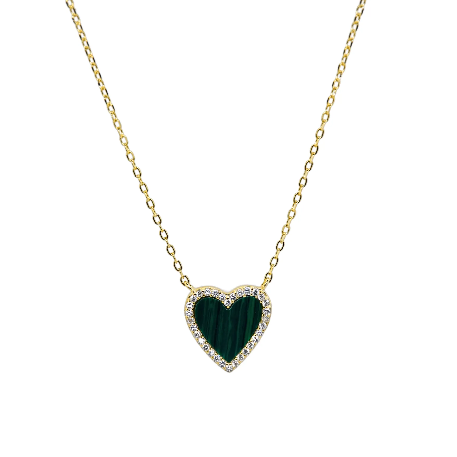 bara boheme | "HEART" Opal CZ Necklace