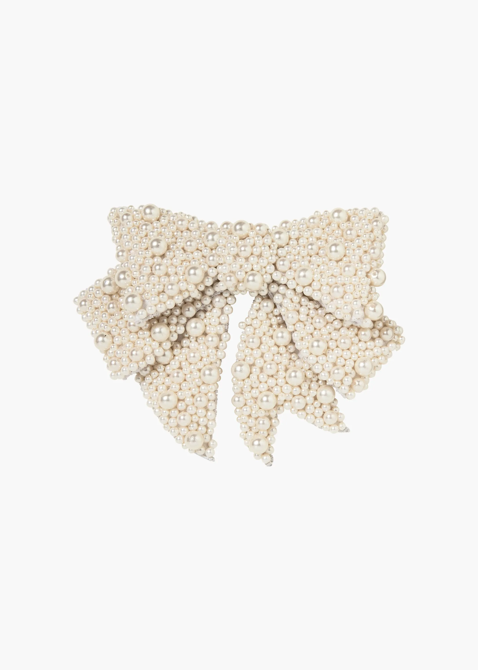 Bianca Bow Barrette -- Cream