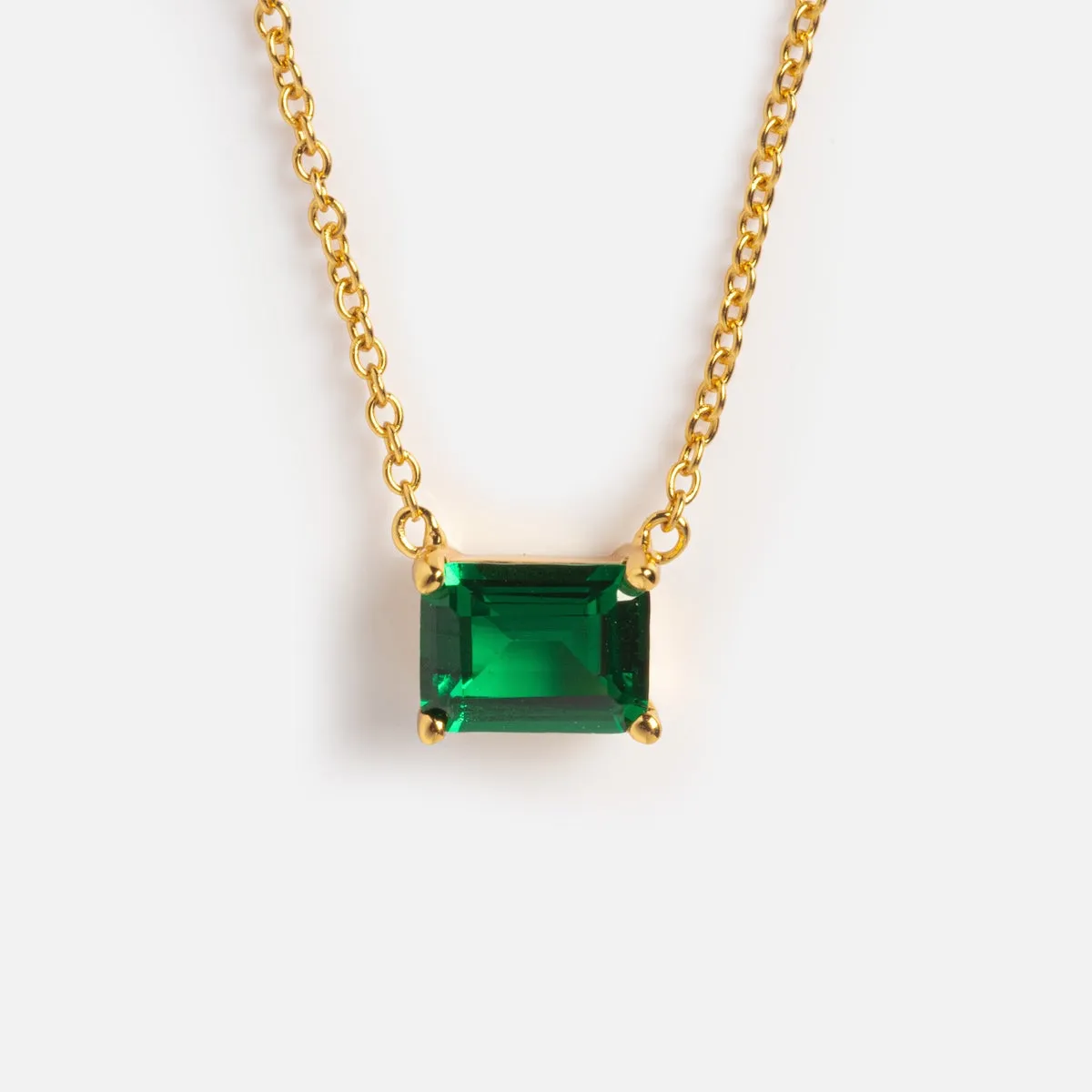 Bling Emerald CZ Necklace