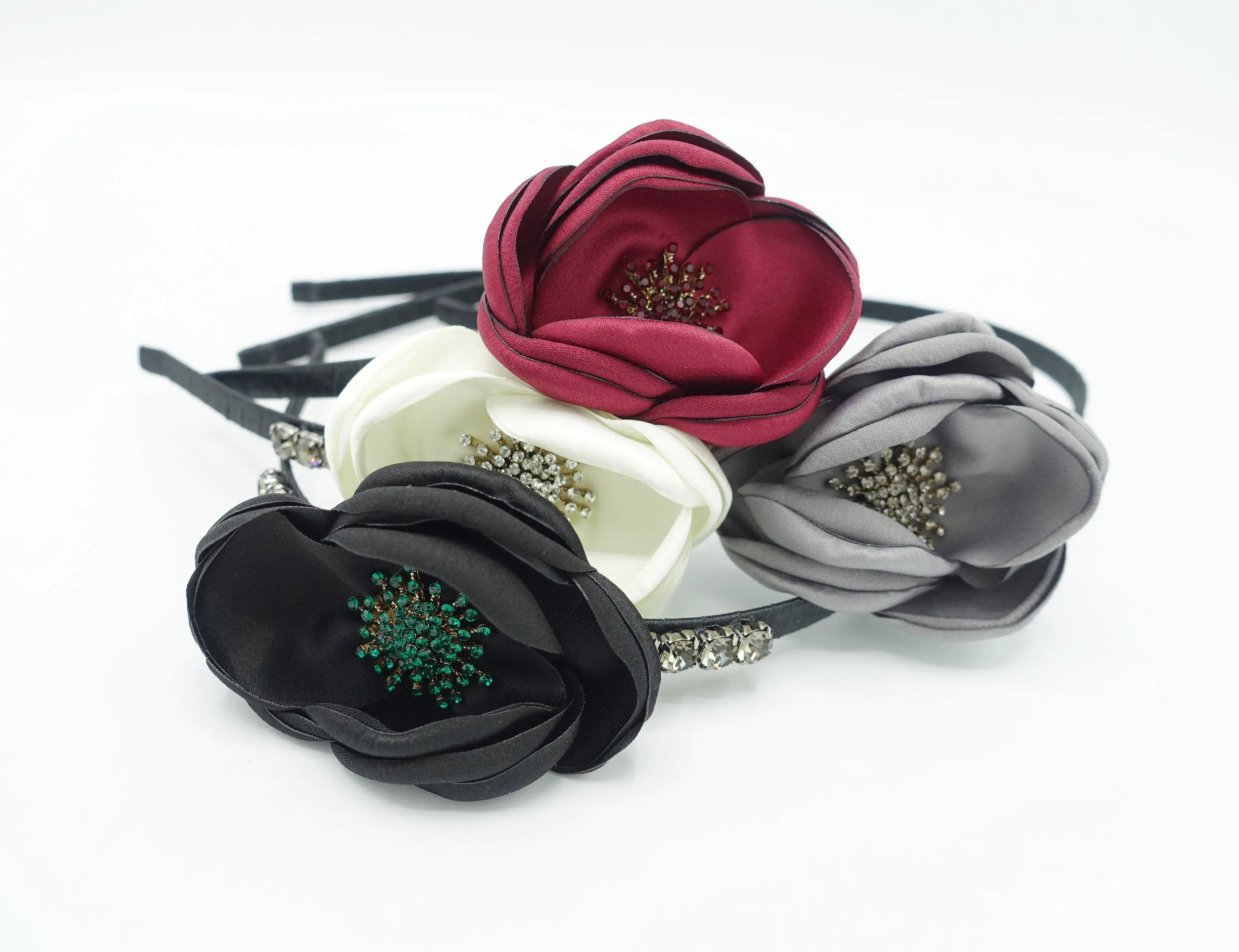 bling flower headband rhinestone embellished hairband party hairband dress hair accessory for women