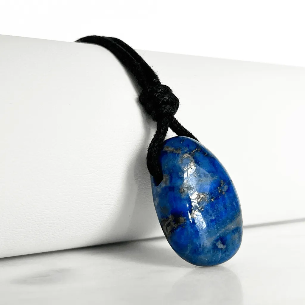 Blue Lapis Lazuli OOAK Gemstone Pendant - Nightfall Elegance