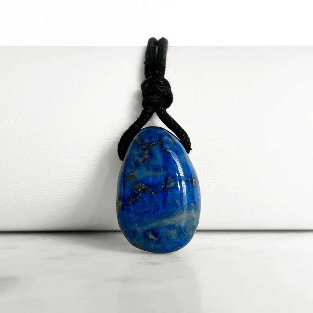 Blue Lapis Lazuli OOAK Gemstone Pendant - Nightfall Elegance