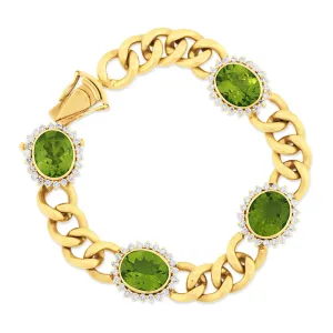 Bracelet-Peridot and Diamond