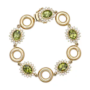 Bracelet-Peridot and Diamond