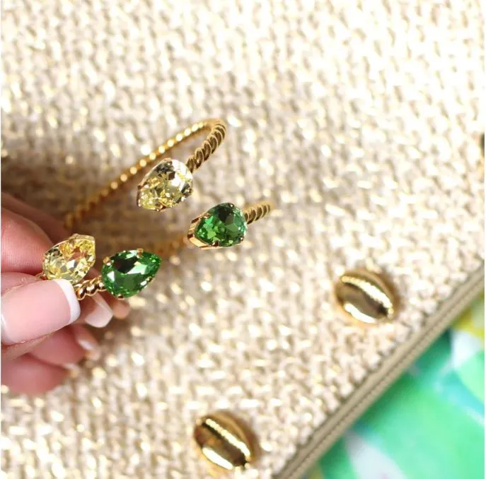 Caroline Svedbom Mini Drop Bracelet Gold Peridot