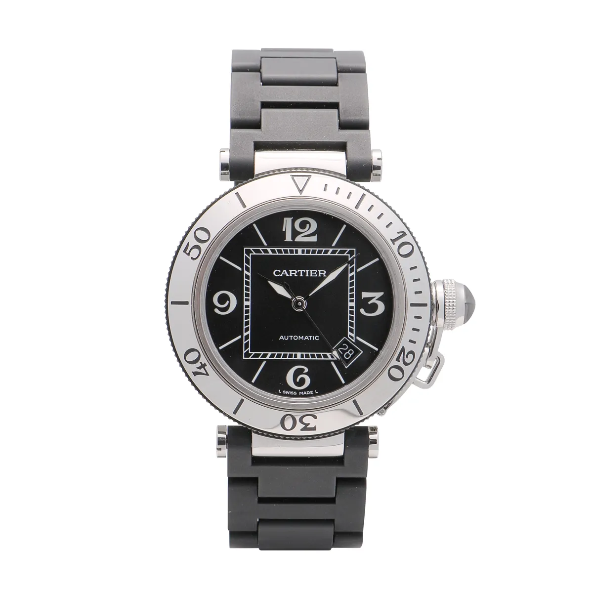 Cartier Pasha Seatimer Watch Stainless Steel 40.5mm Automatic W31077U2 (Preowned)