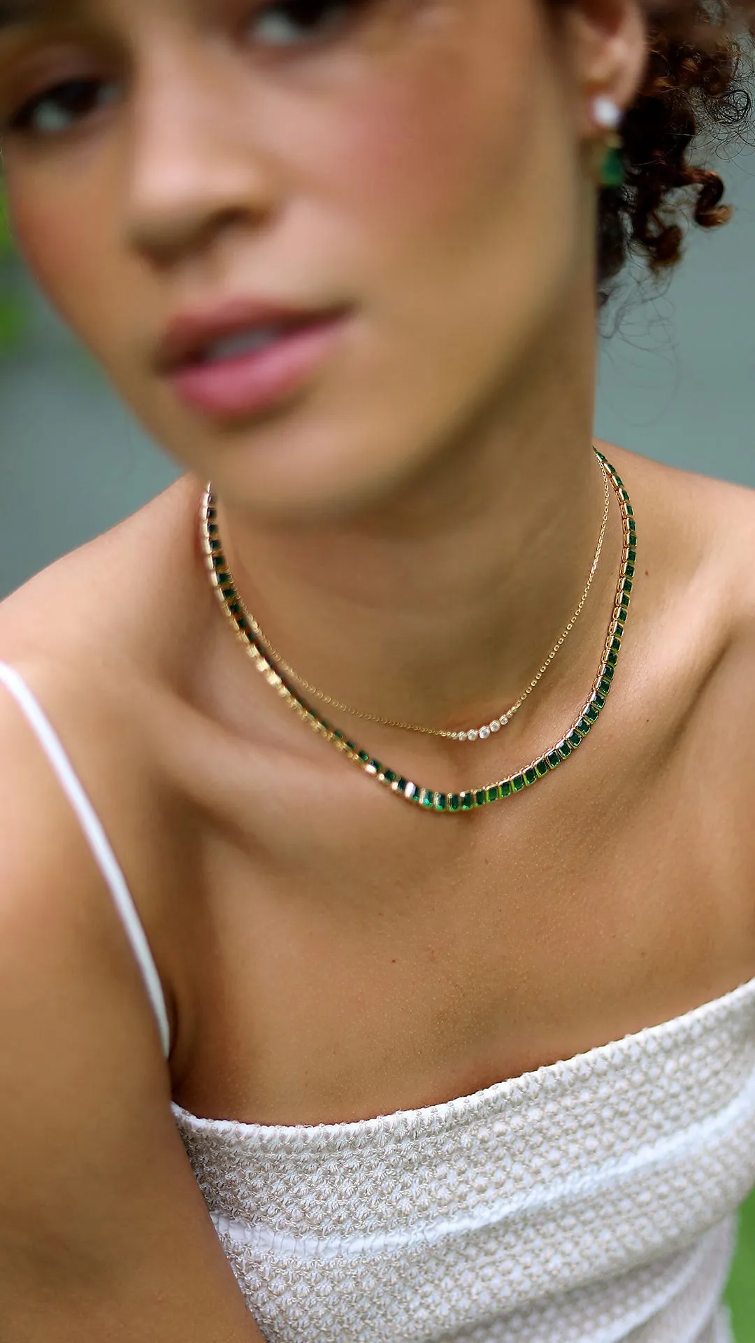 Cassidy Necklace Emerald 18K Gold Vermeil