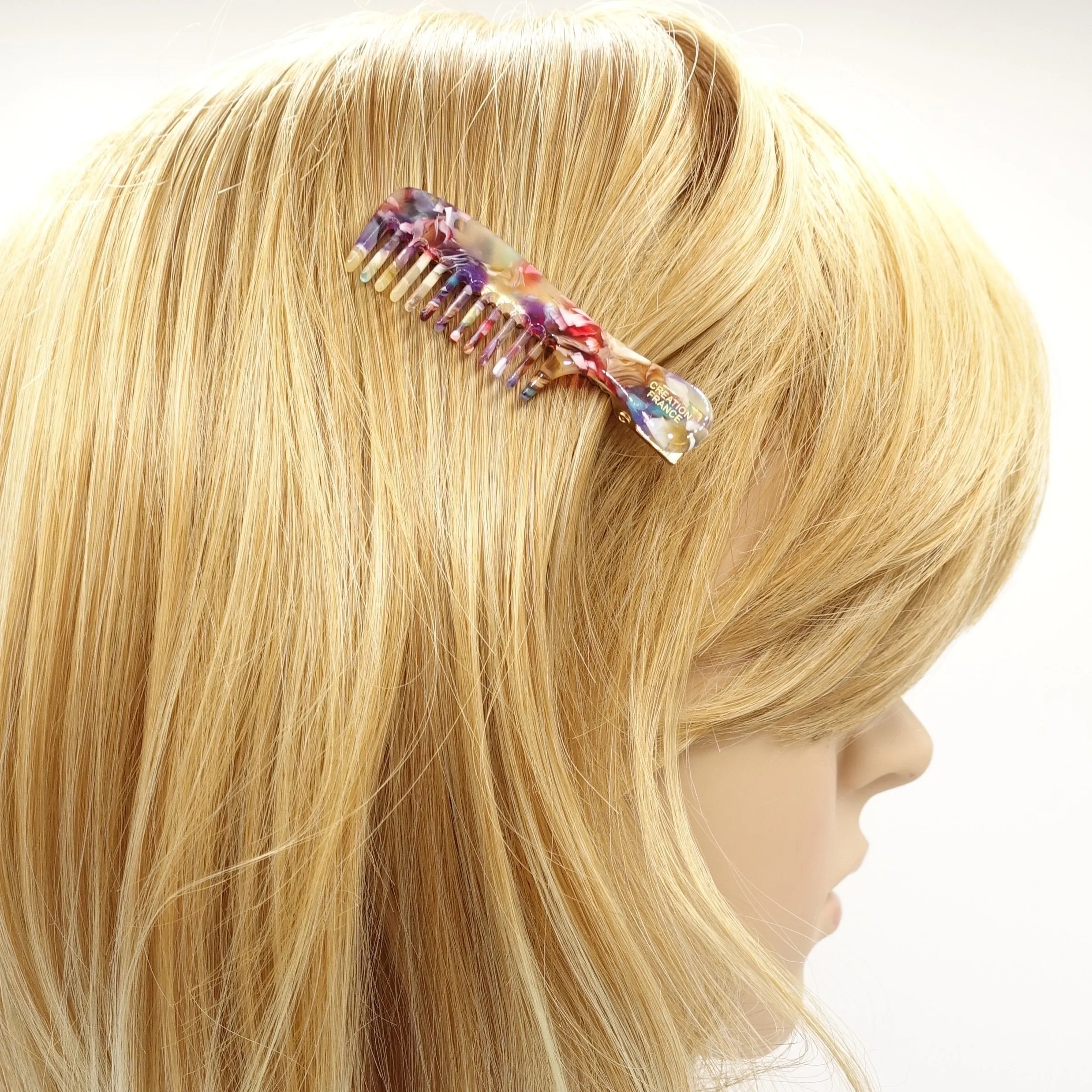 cellulose acetate comb hair clip hair accessory for women