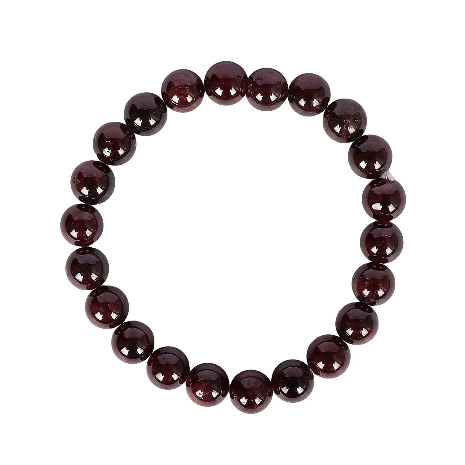 Certified Red Garnet Natural Crystal Stone Bracelet Energized Reiki Healing and Crystal Healing for Men & Women