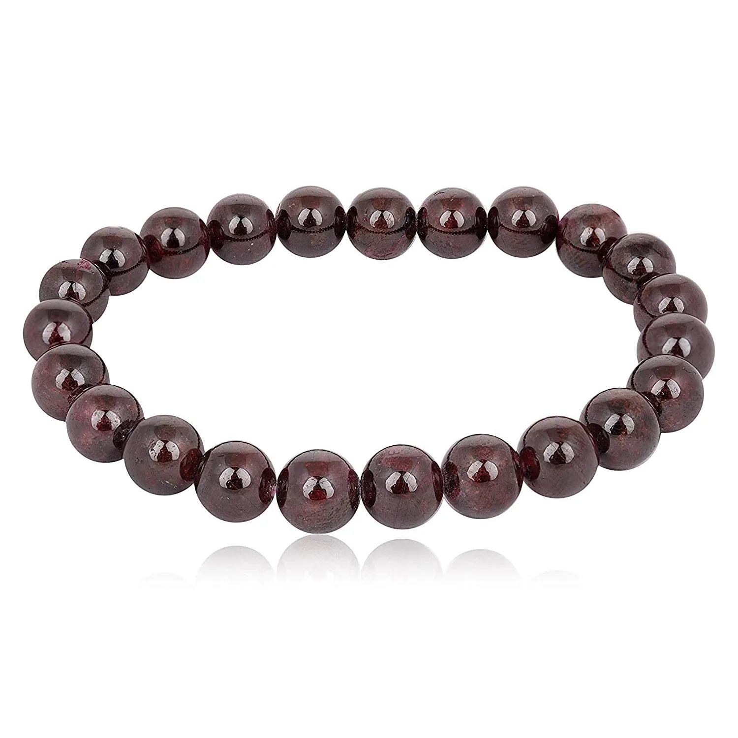 Certified Red Garnet Natural Crystal Stone Bracelet Energized Reiki Healing and Crystal Healing for Men & Women