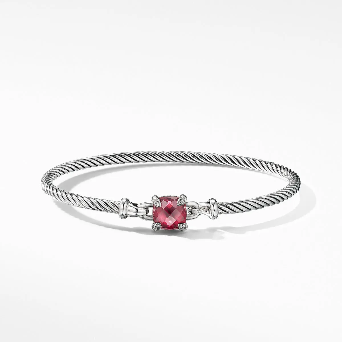 Chatelaine Bracelet with Rhodolite Garnet and Diamonds