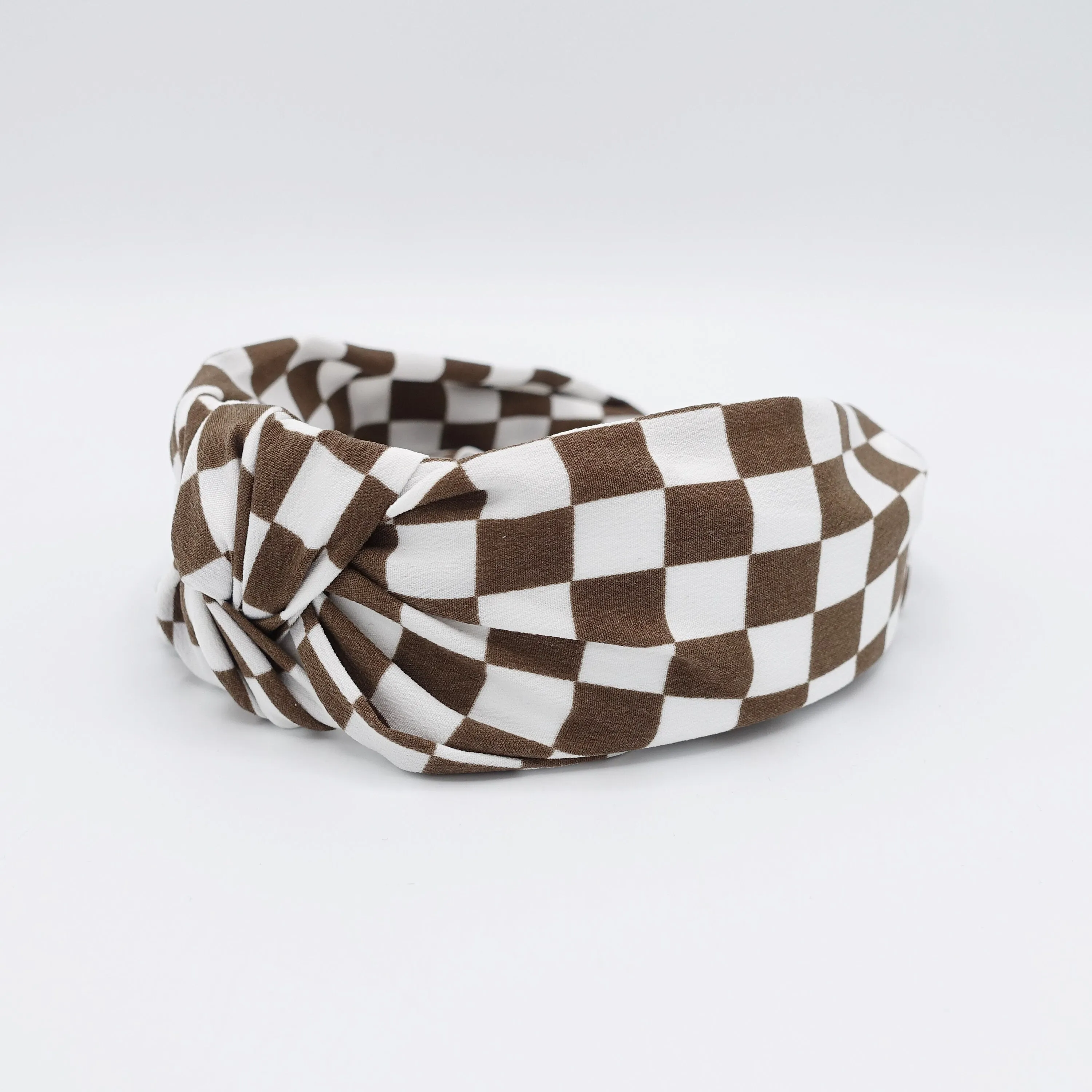 checkered headband knot style hairband  casual hair accessory for women