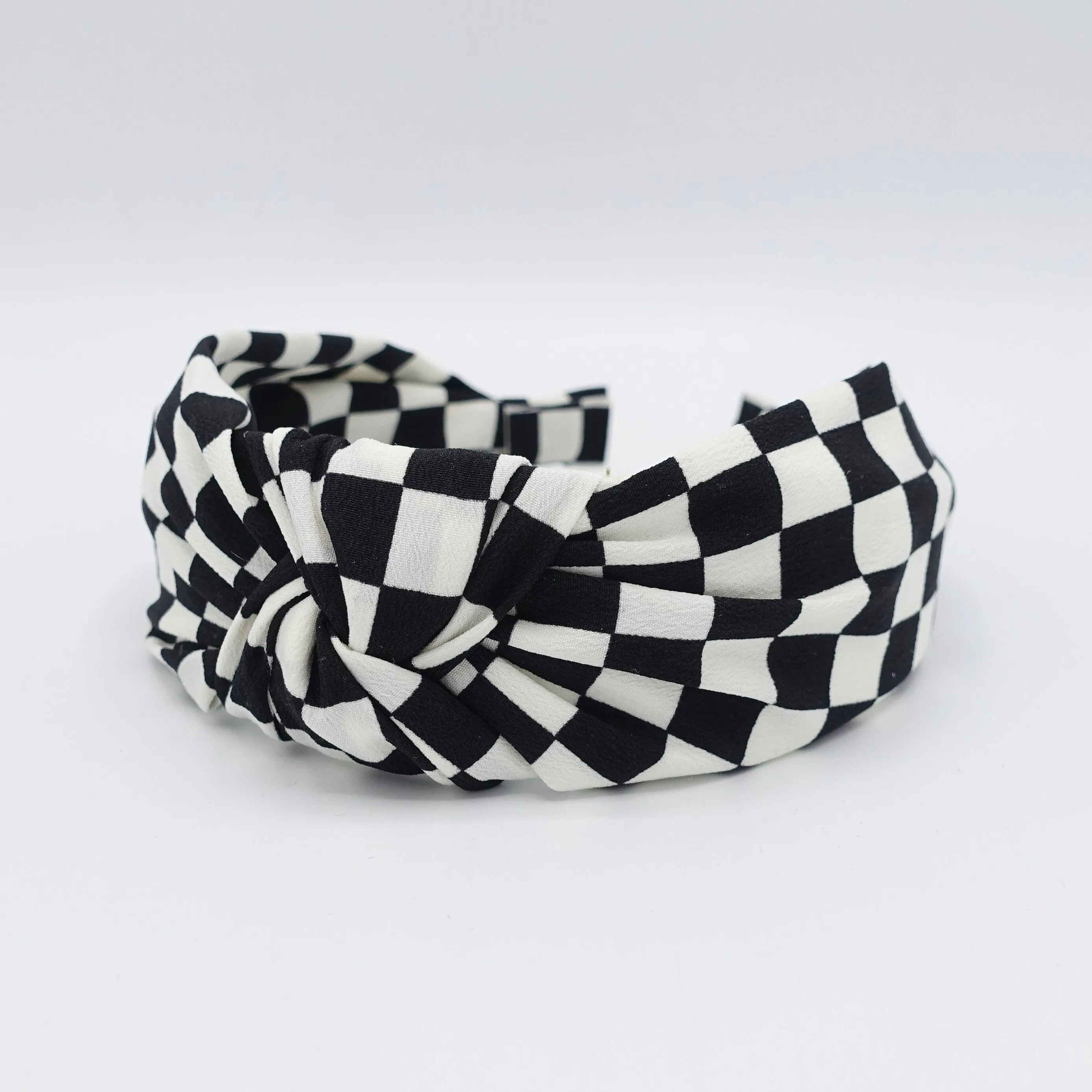 checkered headband knot style hairband  casual hair accessory for women