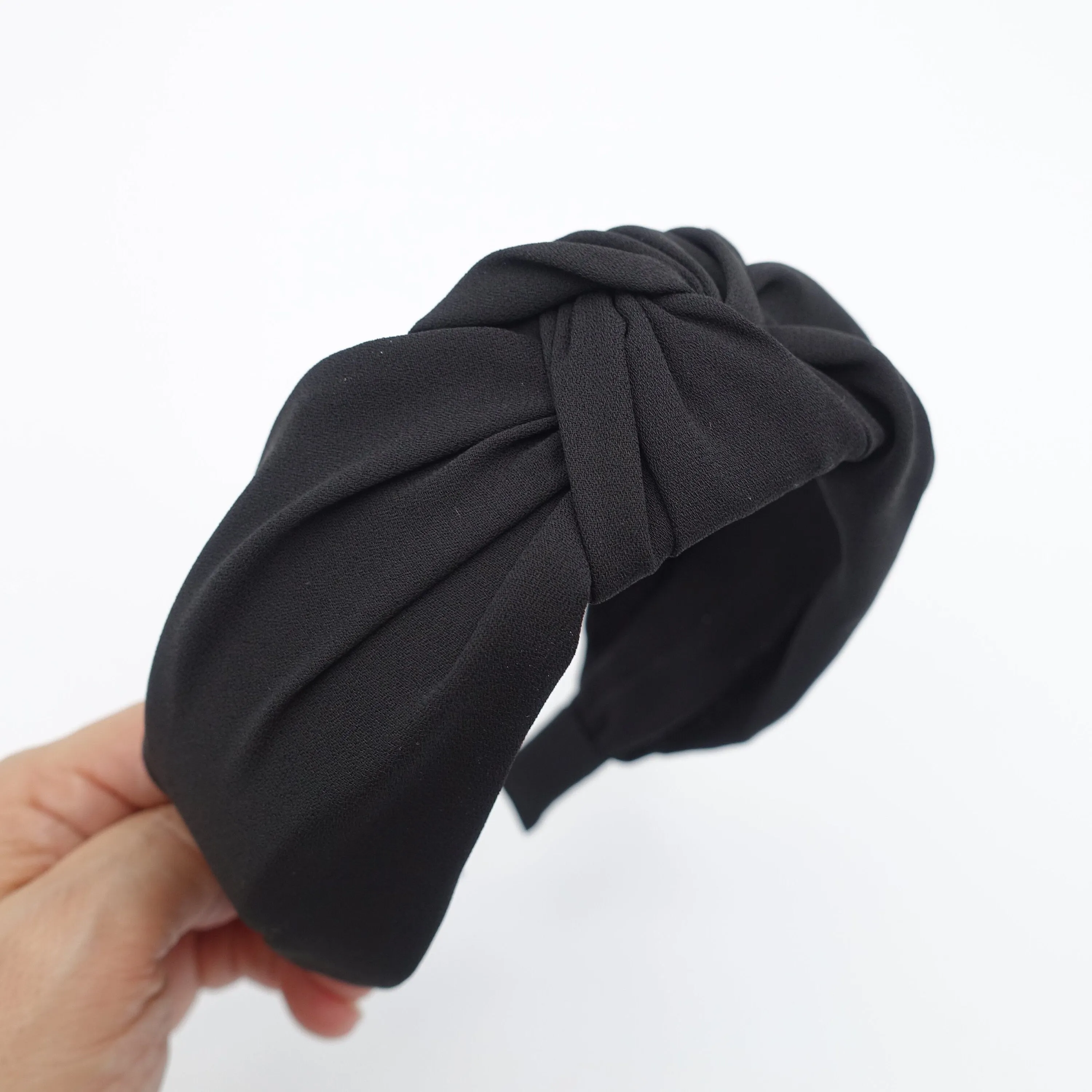 chiffon knot headband solid basic women hairbands