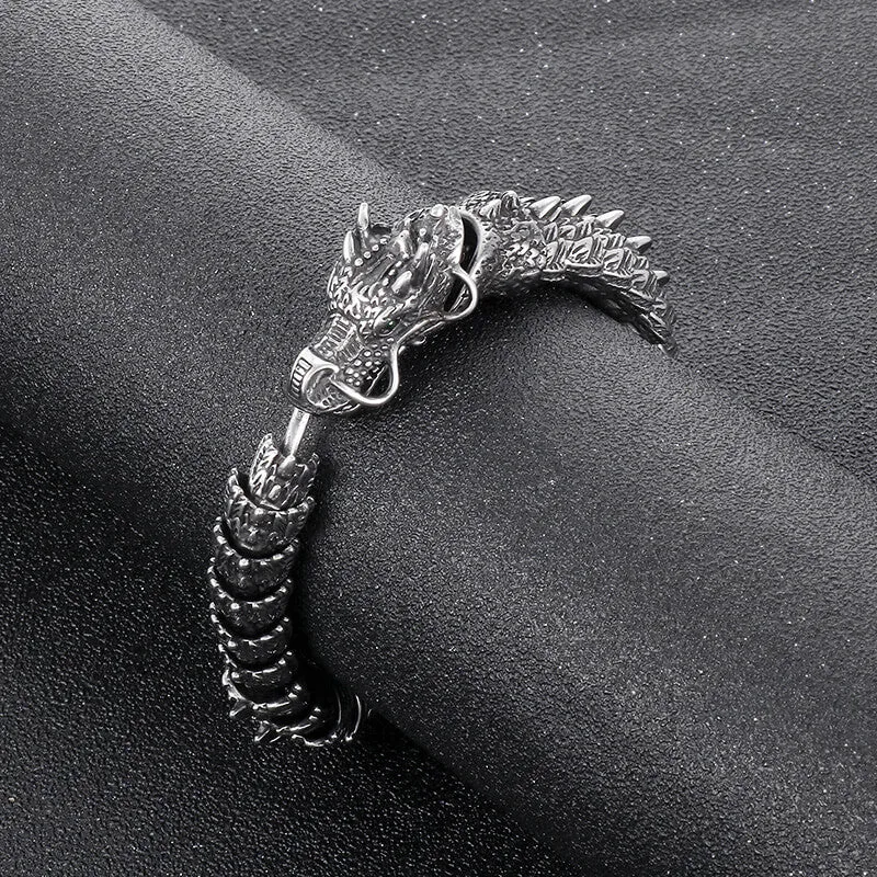 Chinese Dragon Stainless Steel Animal Bracelet