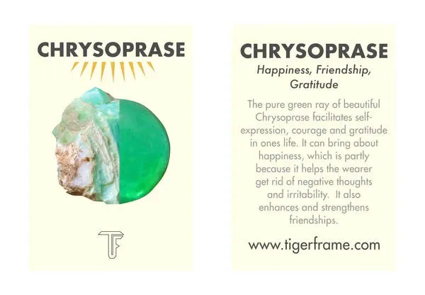 CHRYSOPRASE CRYSTAL BRACELET - MINT - GOLD