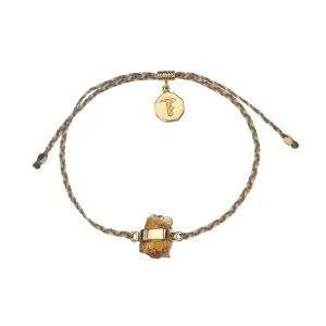 CITRINE CRYSTAL BRACELET - AUTUMNAL COLOURS - GOLD