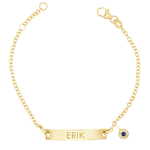 Classic Engravable ID Bracelet with Round Eye Charm