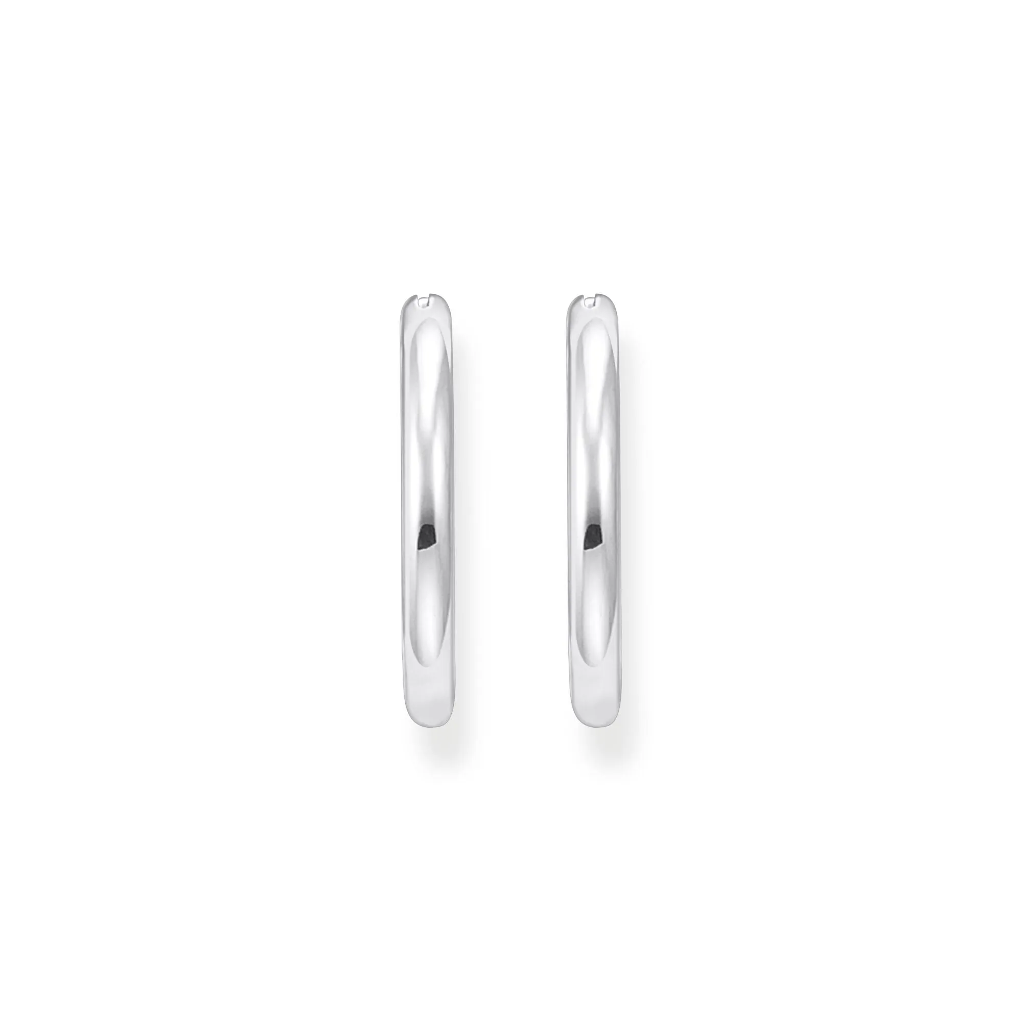 Classic Hoop earrings in wider shape silver