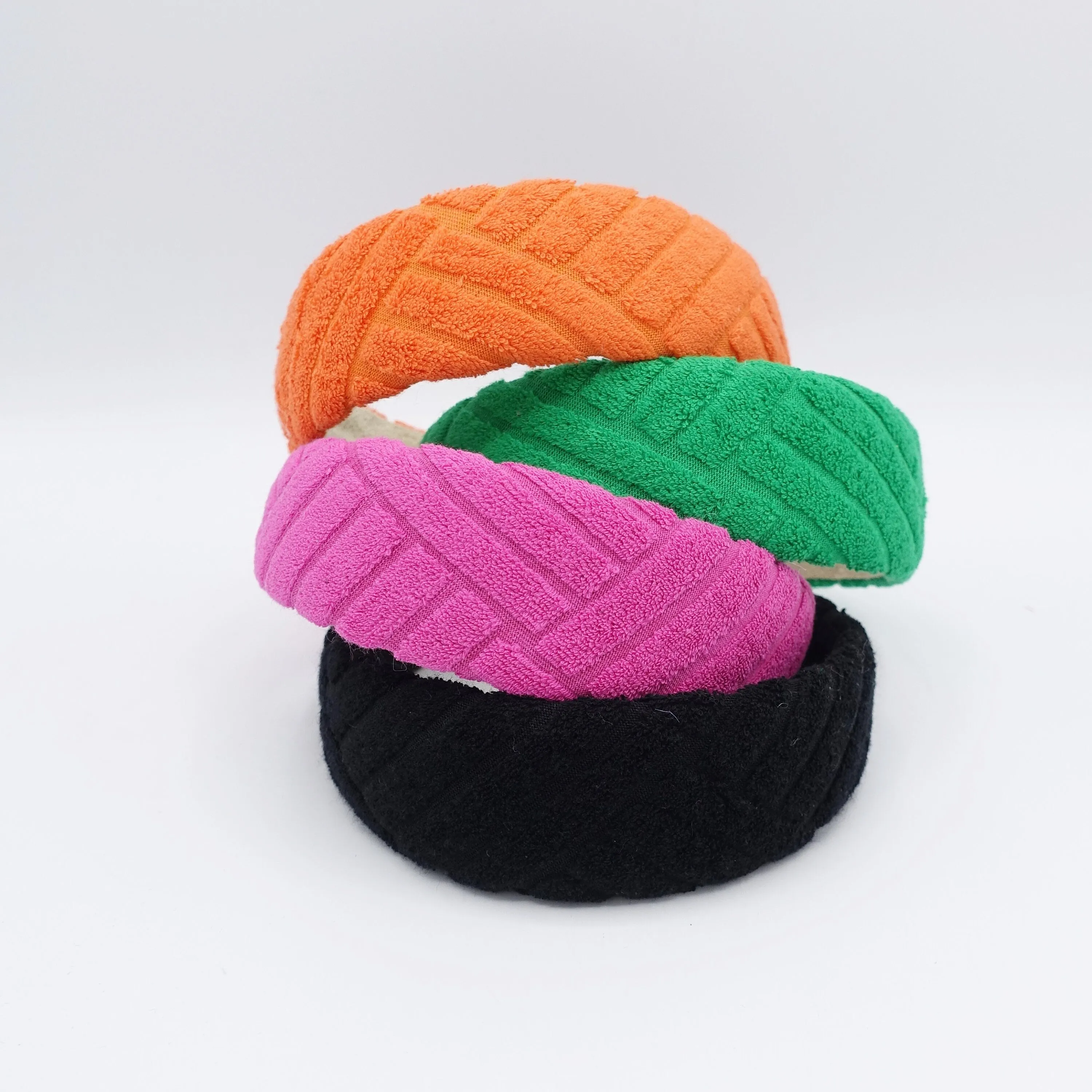 colorful terry headband, padded headband, casual headband for women