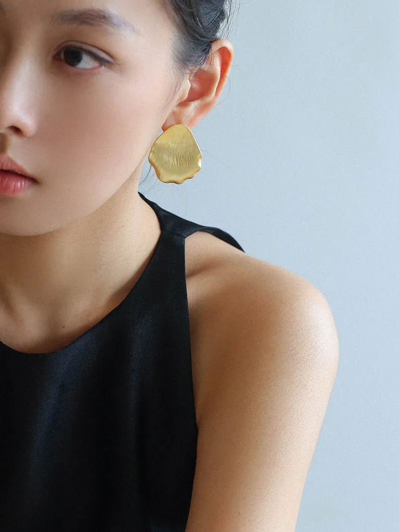 Creative Artistic Petal Textured Statement Earrings