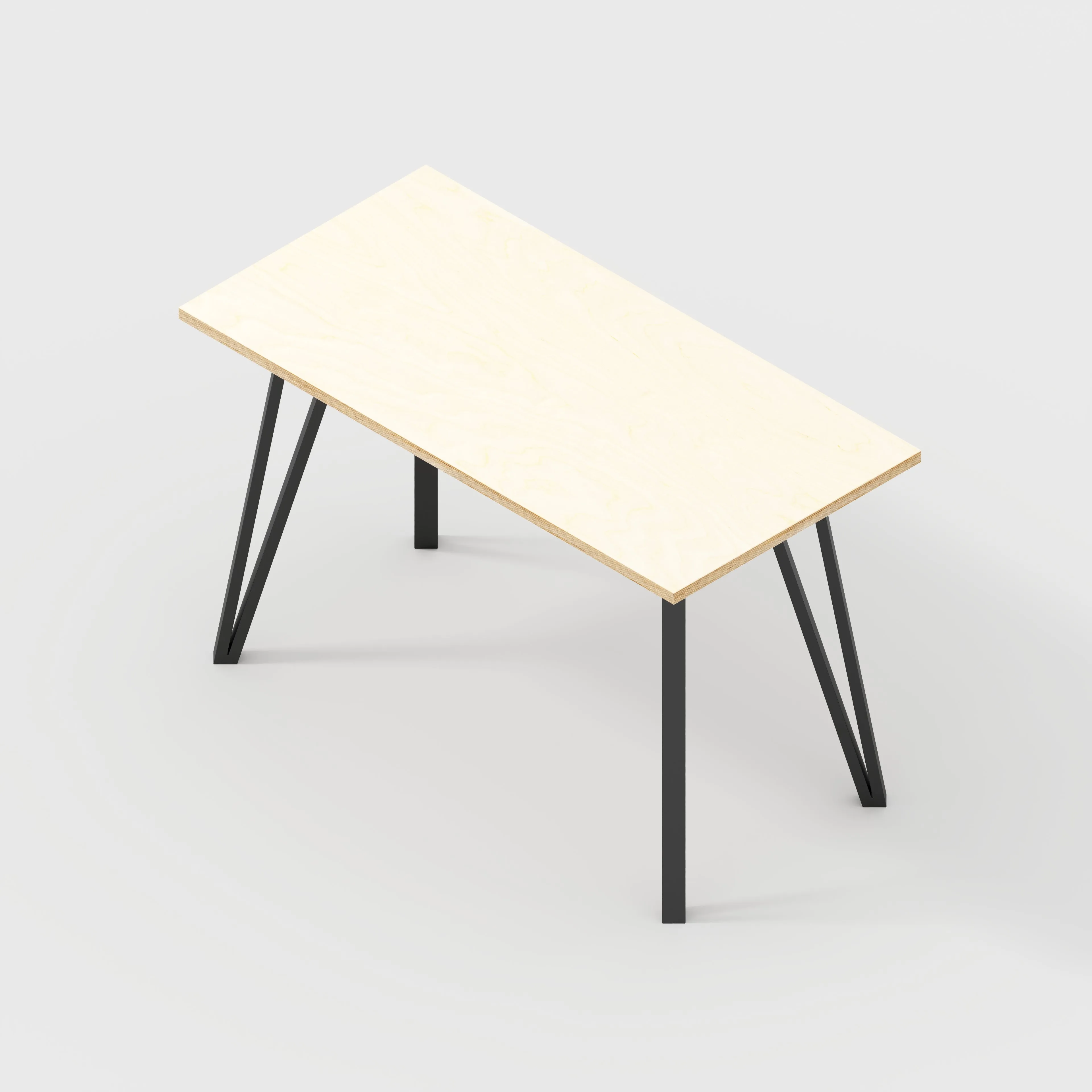 Custom Plywood Desk with Box Hairpin Legs