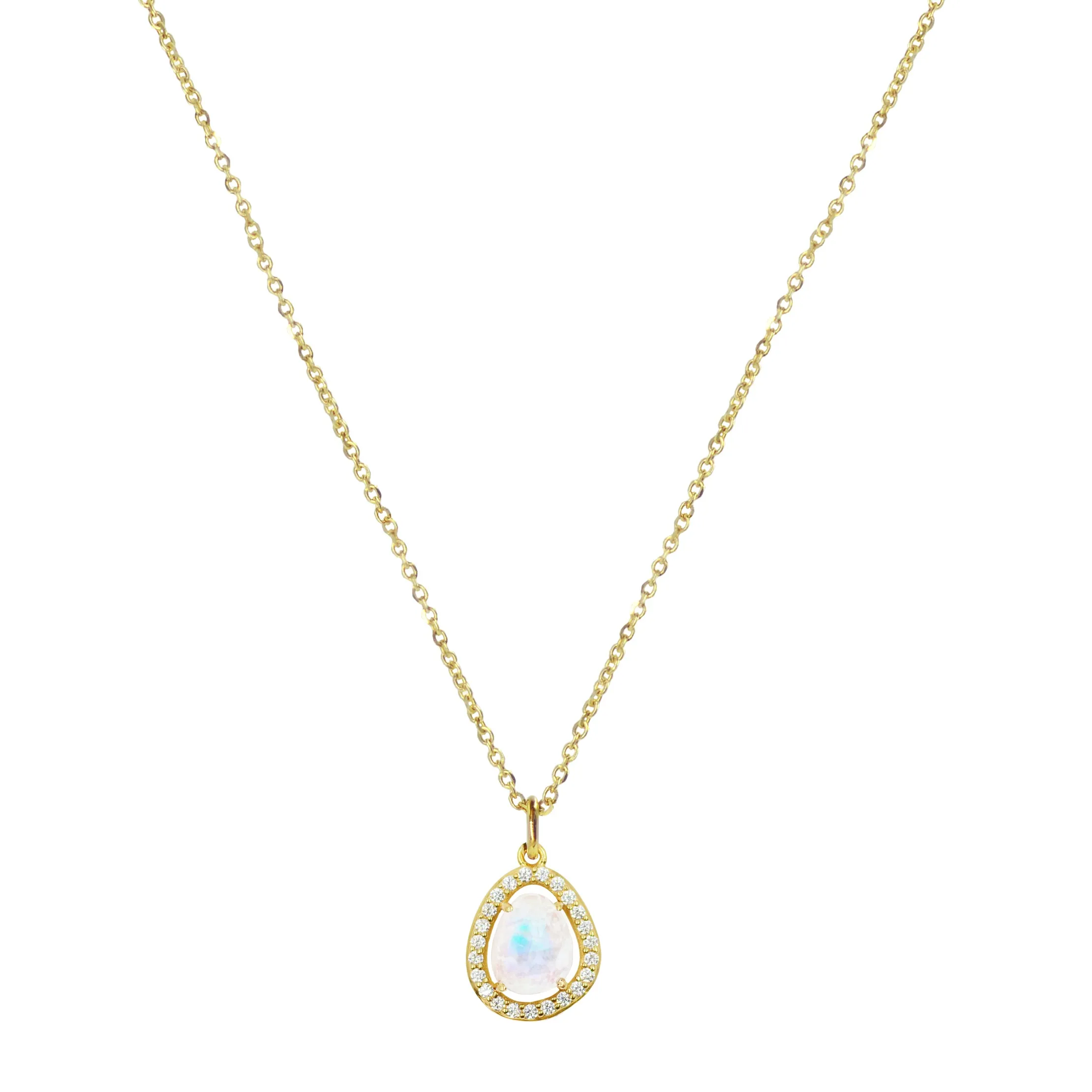 Deanna Necklace with Floating Moonstone Gemstone