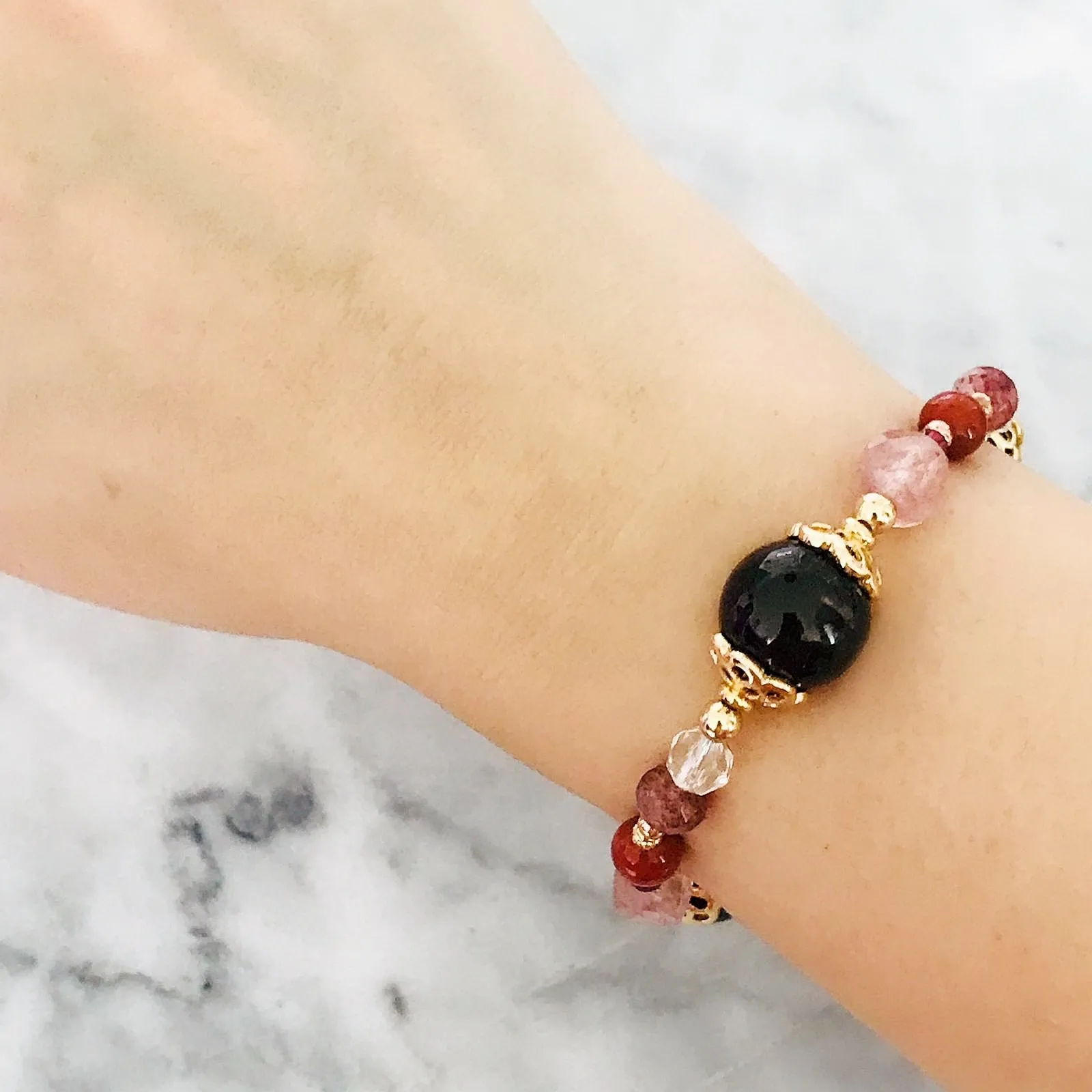 Delicate Garnet Bracelet