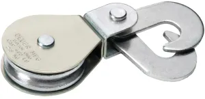 Deuer DB-35HS Scissor Hook Block, 5/16 in Rope, 480 lb Working Load, 2 in Sheave, Zinc :EA: QUANTITY: 1