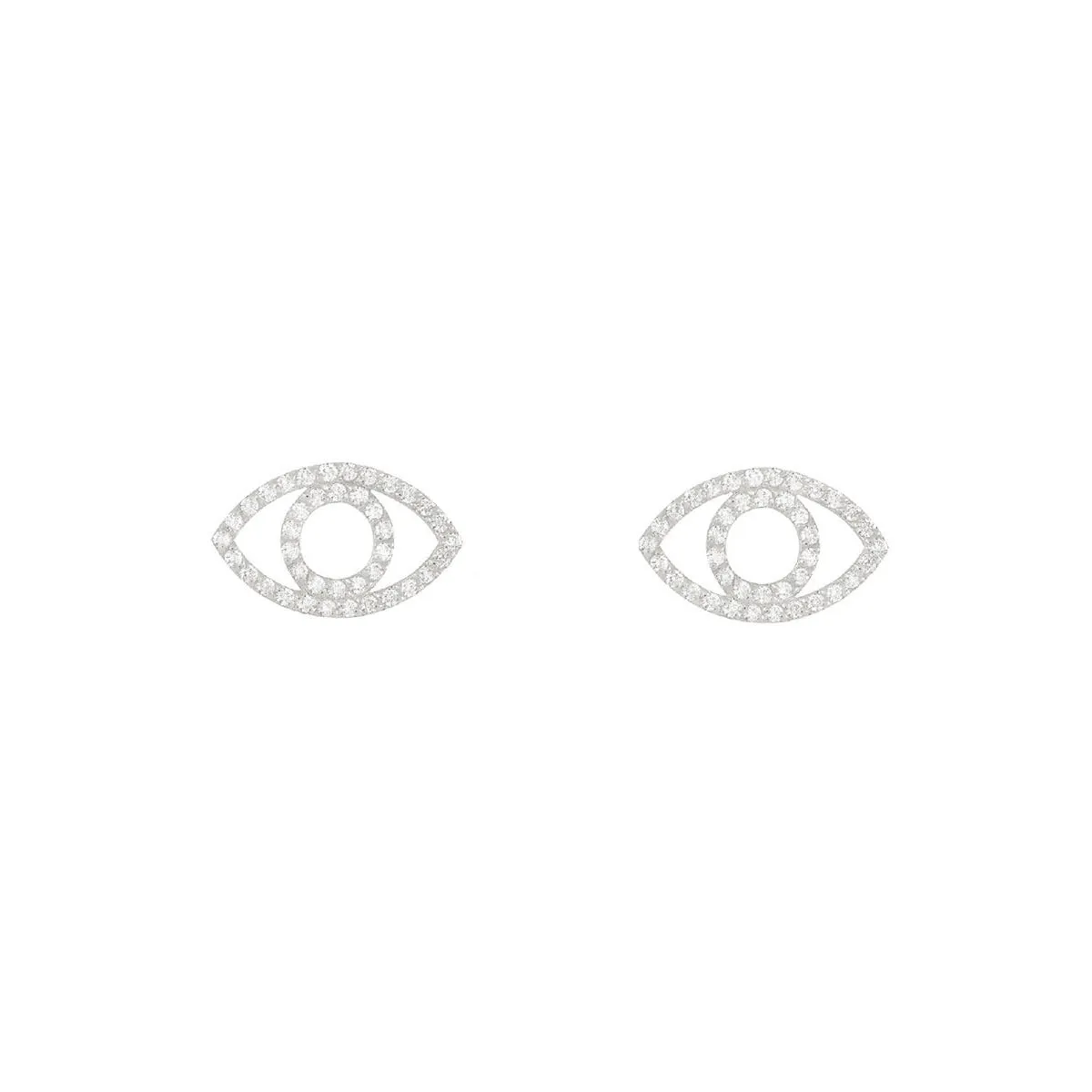 Diamond Eye Stud Earrings