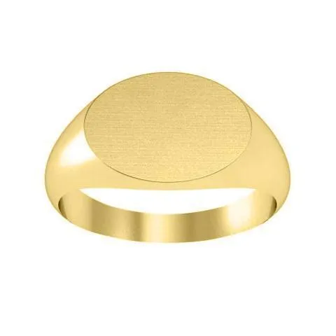 Elongated Oval Signet Ring for Women - 11mm x 8mm