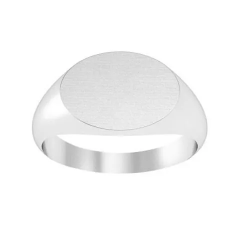 Elongated Oval Signet Ring for Women - 11mm x 8mm