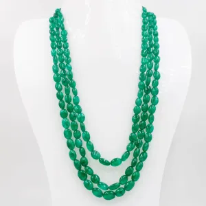 Emerald Beaded Necklace Gemstone Necklace Layered Necklace Long Necklace Green Necklace Indian Necklace Sarafa Necklace SKU: 6143083