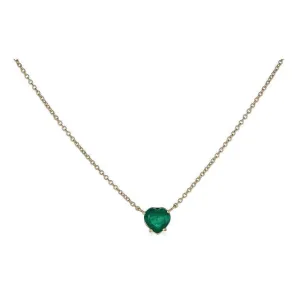 Emerald Heart Shaped Necklace